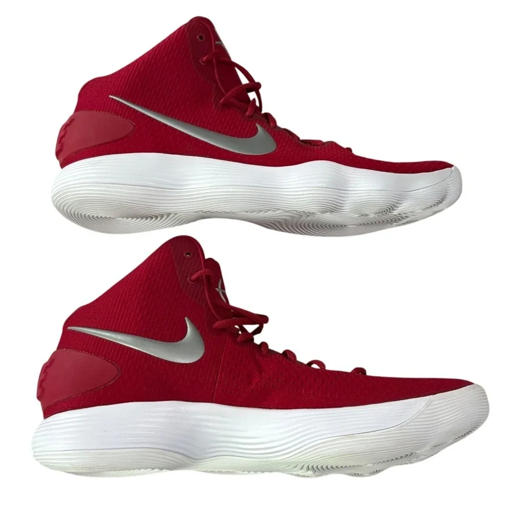 Nike Hyperdunk 2017 TB University Red Silver Size 18 Basketball Shoes 842571-601